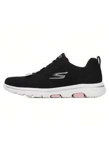 Skechers GO WALK5 一脚蹬网眼运动鞋 - 黑色 - 查看 1