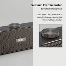 Acer OSK218電腦音響藍牙 小音箱家用長條多媒體超重低音炮USB迷你遊戲電競揚聲器桌上型電腦筆記型手機平板通用 環繞音質 - 查看 8