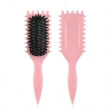 1 Peça Escova de Cabelo Modeladora com Mola, Escova de Cabelo com Almofada de Ar para Massagem, Pente de Cabelo de Onda Grande, Viagem, Aniversário - Multicolorido - Visão 1