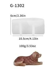 1 khuôn silicon làm nến hình chú cún con dễ thương - A-trắng - Xem 3