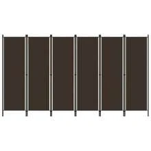 vidaXL Raumteiler Klappbar Freistehend Trennwand Paravent Umkleide Sichtschutz Spanische Wand Raumtrenner 4-TLG. Braun 200x180cm Eisen Stoff - braun - Übersicht 7