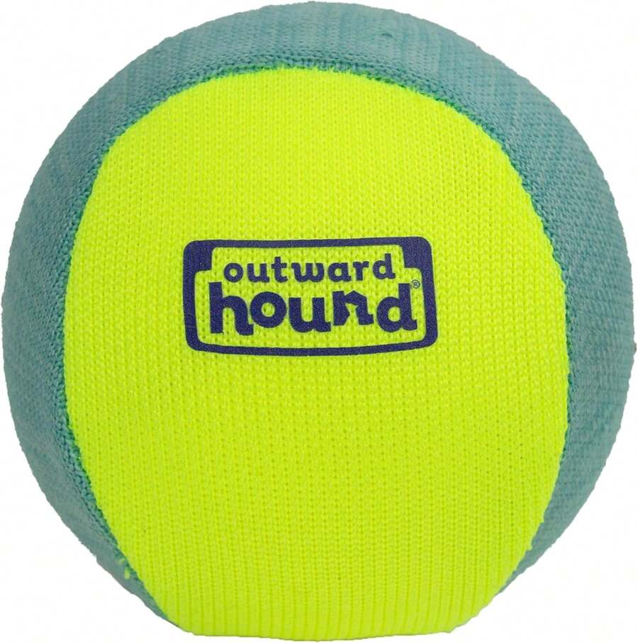 Outward Hound FlyFetch Squeak Ball Dog Toy, Extrau2011Loud Squeaker, Durable Foam Core, Floats In Water, All Breeds, 4" - 白色 - 查看 1
