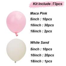 73pcs Pink Beige Balloon Garland Arch Kit Baby Shower Girl Birthday Decorations Christening Baptism Communion Wedding Engagement Party - View 2