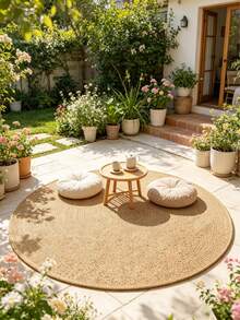 1 pieza Alfombra redonda para exteriores, Felpudo, Alfombra grande, Felpudo de bienvenida, Alfombra, Felpudo para exteriores, Alfombra de cocina, Decoración del hogar, Felpudo para la puerta principal, Alfombra pequeña para área, Almohadilla para exteriores, Decoración del hogar, Alfombra para área, Alfombra de jardín, Alfombra lavable - Multicolor - Ver 4