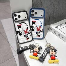 This Disney Mickey Mouse Pattern Lanyard Phone Case Features A Strong Magnetic Closure And Full Coverage Of Acrylic And TPU Material. It's Shockproof, Lightweight, And Suitable For IPhone17/16/11/13/15/15 Plus/15 Pro/15 Pro Max/12/14 Pro Max/11 Pro Max/12 Pro/12 Pro Max/13. It's A Popular Birthday Gift, Business Gift, Durable, Stain-Resistant, And Fingerprint-Resistant New Phone Case For Men And Women. It Also Includes A Mickey Mouse Phone Case And Mickey Mouse Doll Bracelet. Compatible With SamsungGalaxy S20, S21, S22, S23, And S24 Series. It's The Perfect Gift For Friends And Family. This Stylish Phone Case Is Fun, Lightweight, And Durable. IPhone17 Pro Max Phone Case, Minnie Phone Case. - Clear - View 2