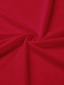 Manfinity Dauomo Solid Color Crew Neck T-Shirt - Rouge - View 3