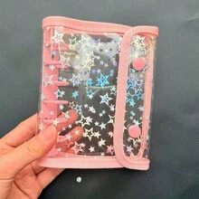 A7星形拉链活页夹、彩色透明活页夹、贴纸簿、贴纸簿、透明替换装、印台、糖果滴胶贴纸卡、照片收纳袋、相册、预算计划本、日记本、笔记本、办公用品、海报、明信片、偶像卡片、个人信息整理、办公用品 - 款式 - 查看 12