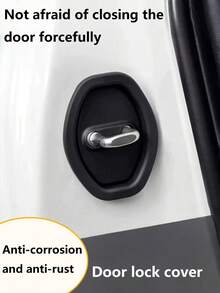 4pcs Car Door Lock Protector Shock Absorbing Covers, Auto Accessories - Door Lock Protective Cover - View 2
