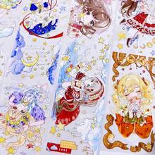 1 Pack 78.74 Inch/Roll Dreamy Princess Star Girl Magnetic Stickers, Decorative Fairy Tale Stickers Suitable For Scrapbooking, Magazines, Stationery - Multicolor - View 9