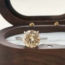 1 chiếc nhẫn bạc S925 đính đá Moissanite tròn 5 carat, quà tặng trang sức cho đám cưới, lễ đính hôn, hẹn hò, tiệc tùng, kèm hộp quà. - 5CT mỗi mảnh - Xem 10