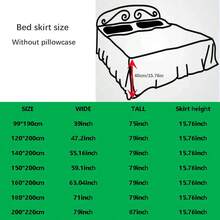 1 chiếc ga phủ giường bằng polyester in hoa, mềm mại và thân thiện với da, kiểu dáng xếp ly công chúa, ấm cúng và lãng mạn, thiết kế dây chun co giãn ôm sát nệm, phù hợp cho phòng ngủ, phòng khách, ký túc xá, giường đơn, trang trí phòng, sử dụng được quanh năm, có thể giặt máy. - Nhiều màu - Xem 2