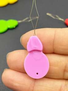 [10pcs/Pack]Gourd-Shaped Needle Threaders, 5 Colors Available, Colorful Gourd-Shaped Handle With Metal Threading Wire, Fast And Effortless Threading, Suitable For Sewing Needles, Embroidery Needles, Cross-Stitch Needles And More, Universal Accessory For Home Sewing, Handicrafts And Professional Sewing - Gourd Threader - View 6
