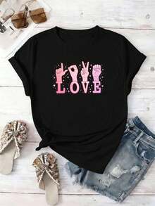Women T-Shirts - Black - View 2