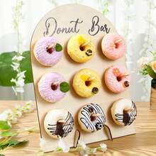 Giá đỡ bánh ngọt hình vòm bằng gỗ, kệ trưng bày bánh kem, kệ trưng bày bánh quy và bánh rán cho tiệc cưới. - A - Xem 5