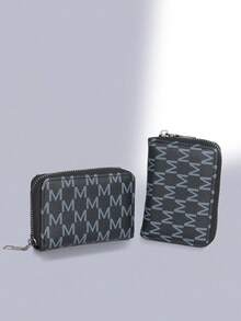 HOVI'S Portacartas minimalista clásico, billetera ultra delgada y portátil para tarjetas y monedas, multifuncional - Negro - Ver 4