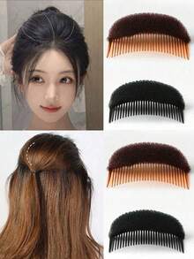 1 chiếc lược chải tóc tạo độ phồng chân tóc vô hình dành cho nữ, dụng cụ tạo kiểu tóc bồng bềnh tự nhiên, phù hợp cho sử dụng hàng ngày và tiệc cưới, 3 màu - Nhiều màu - Xem 4
