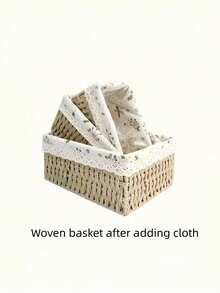 Handwoven Style Storage Basket, Multi-Purpose Organizer Basket For Home Decor, Lightweight And Durable, Suitable For Bedroom, Living Room, Office And Kids Room, Combining Practicality And Natural Charm, Ideal For Organizing And Decorating Your Space, Practical And Fashionable Solution For Any Home, Great Gift For Christmas, Halloween, Easter, Holiday Season - Multicolor - View 11