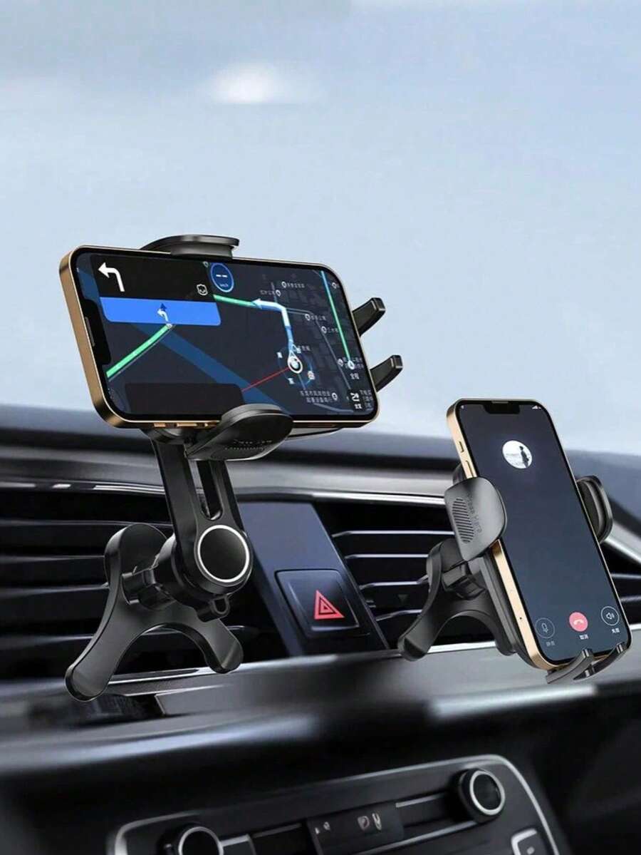 360° Rotatable Universal Car Phone Holder - Y-Shaped Adjustable Clip, Non-Blocking Air Circulation, Hands-Free Extension Phone Holder, Anti-Overheating, Suitable For All Smartphones