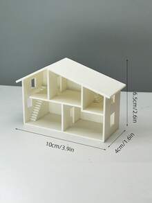 Casa de modelo en miniatura, marco de casa de modelo mini, pequeña habitación divertida y decorable (decoraciones no incluidas) herramienta de renovación de simulación DIY - casa modelo - Ver 5