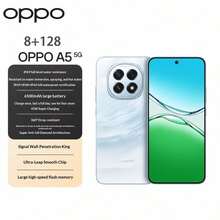 OPPO أوبو A5 5G مقاوم للماء بمعيار IP69، مقاوم للسقوط من 360 درجة، بطارية طويلة الأمد 6500 مللي أمبير، اختراق للإشارة، أداء سلس، باللون الأزرق/الوردي/الأسود، 8+128 جيجابايت/8+256 جيجابايت - متعدد الألوان - مشاهدة 7