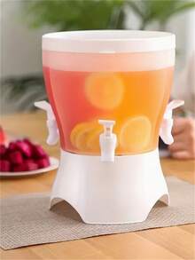 1 chiếc, Bình rót đồ uống xoay, Bình rót đồ uống bằng nhựa chịu lực 5L/169oz, Bình rót nước 3 ngăn, Thích hợp cho tiệc tùng, đám cưới, đồ dùng nhà bếp, đồ dùng gia đình, Bình rót đồ uống xoay có vòi - Chứa được 3 đồ uống, Xoay 360°, Thiết kế thời trang, tiện dụng cho tủ lạnh, Thích hợp cho trà đá và nước ép, Hoàn hảo cho tiệc tùng và nhà bếp gia đình - trắng - Xem 8