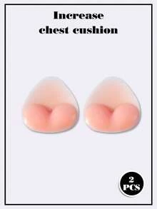 Set de 2 almohadillas de sujetador de silicona triangular para mujeres, con elevación invisible y sin costuras, disponible en 3 colores, adecuado para lencería de bikini - Multicolor - Ver 12