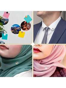 1/8 Cặp Kẹp Khăn Hijab Từ Tính Cao Cấp - Kẹp Khăn Neodymium Mạnh Mẽ Dành Cho Phụ Nữ, Nam Châm Đa Năng Dùng Cho Khăn Quấn, Váy & Áo T-shirt (Nhiều Kiểu Dáng & Màu Sắc) - Nhiều màu - Xem 7