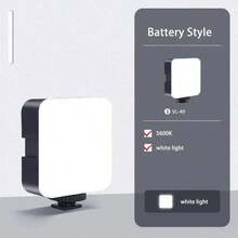 1 pieza Luz portátil para selfies y clip de teléfono - Brillo ajustable, luz LED portátil perfecta para selfies, maquillaje y luz de relleno de teléfono (requiere 3 pilas AAA, no incluidas) - A - Ver 6