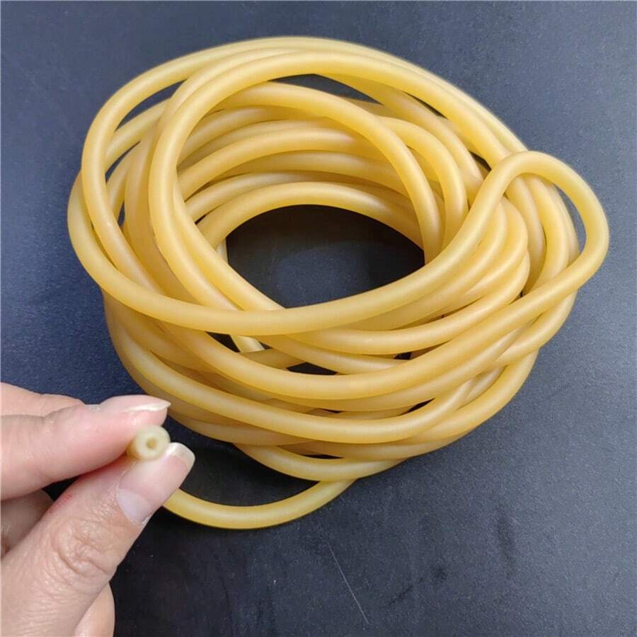 Natural Rubber Tubing 0.3/0.5/1/2/3/4/5m, High Elasticity Inner Diameter 2mm Outer Diameter 5mm, Accessories Suitable For Hunting And Shooting - Ginger - View 1
