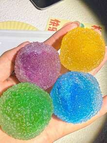 1 Pcs Crunchy Icy Bead Stress Relief Toy Handmade Squeezable Popping Noise Fidget Ball Versatile Sensory Handheld Gadget For Anxiety Relief Desktop Decor And Daily Relaxation Ideal Gift For Birthday Festival Holiday And Daily Surprise - Nhiều màu - Xem 2