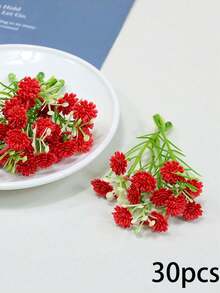 10/30pcs 2.95 Inch Artificial Mini Baby's Breath Flowers - Faux Gypsophila Bouquets For DIY Crafts, Wreaths, Table Centerpieces, Gift Wrapping, Wedding & Party Decor, Graduation (All Seasons) - Multicolor - View 7