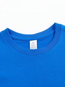 Disney 1 pieza Camiseta de manga corta con estampado de Toy Story para niños adolescentes, ropa casual para niños, camisas de verano para niños - azul real - Ver 3