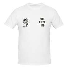 Men's 180g Heavyweight Cotton Crew Neck T-Shirt, "BURY ME IN DARC NFGU" Gothic Letter Print, DARCSPORT Inspired Streetwear Gym Tee - 白色 - 查看 2