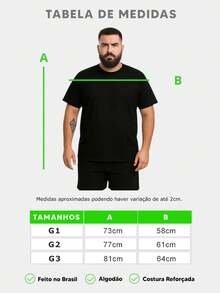 Set Of 4 Men's Plus Size Plain Premium Cotton T-Shirts - Black - View 3