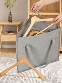 1pc Non-Woven Fabric Triangular Hanger Storage Bag, With Bottom Support Pad, Sturdy , Can Hold Up To 40 Hangers Of Different Sizes, Suitable For Wardrobe, Drying Rack, And Home Storage - Multicolor - View 4