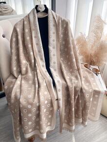 1 pieza Bufanda minimalista pequeña con lunares de hilo dorado de jacquard, chal versátil de moda para mujer para usar en ambientes con aire acondicionado, prenda exterior para primavera/otoño con protección solar, bufanda decorativa adecuada para combinar a diario y salir - Multicolor - Ver 10