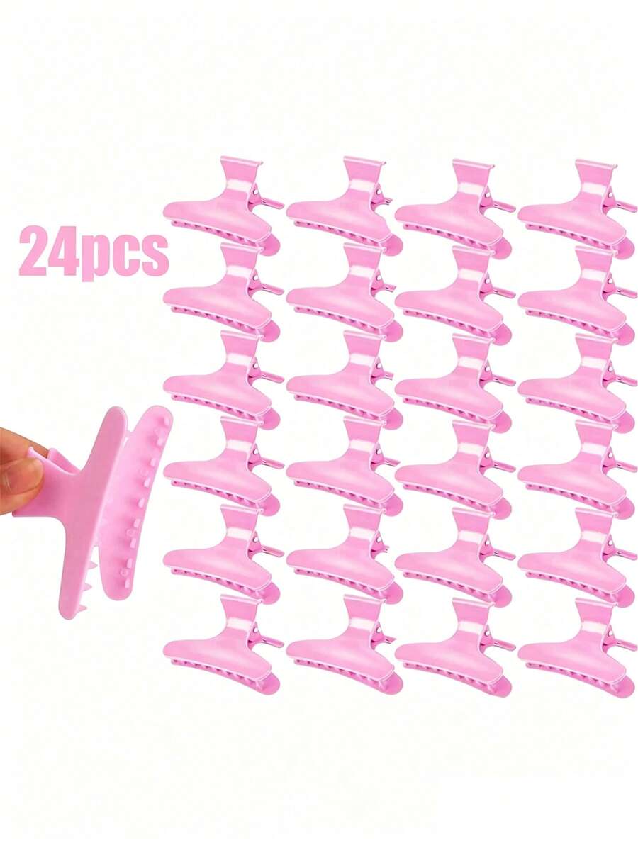 WANMEI 24 Butterfly Hair Clips, Professional Hair Salon Clips For Hair Cutting, Styling, Sectioning, Dyeing, Fashion Butterfly Hair Accessories