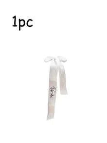 5/1pc White Ribbon Decorations For Wine Glasses, "Bride" "Bridesmaid" Text Decor For Wedding Party Glasses, Wedding Candle Decor, Wedding Atmosphere Decor, Bride & Bridesmaid Wrist Ribbons, Elegant Wedding Wine Bottle Decor Ribbons, DIY Wedding Decorations, Suitable For Wedding Party, Bride & Bridesmaid Wrist Ribbons, Holiday Decor, Wedding Wine Glass & Bottle Decor, Bride & Bridesmaid Decor Ribbons - Type B - View 11