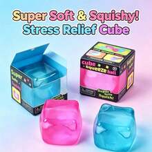 1/3PC Nice Cube Super Solid Squish 2.25" Cube Gift Limited Time Offer - 粉色 - 查看 2