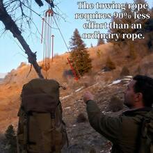 Ultralight Block And Tackle Pulley System – Compact Nylon Game Hoist For Backcountry Hunting, Portable Rope Hoist Tool For Solo Hunters To Lift Deer & Gear With Less Effort - Default - View 3