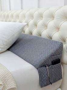 KTAbedding Bed Wedge Pillow - Bed Gap Filler Mattress Wedge Headboard Pillow Close The Gap 0-7" Between Your Headboard And Mattress Or Wall For Sleeping Backrest Pillow,Filling: 100% Memory Foam. Cover: 100% Polyester. Fabric: 400‑450g. - Grey - View 8