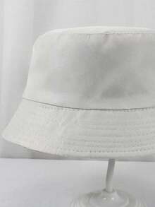 1pc Solid Color Breathable Bucket Hat, Versatile For Outdoor Casual Sun Protection Wear,Beach,Holiday - Solid Color - View 11
