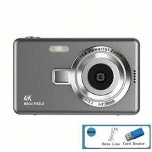 2.4" Digital Camera: 50MP, 16X Digital Zoom, Compact Digital Camera, Suitable For Teenagers And Beginners, Ideal Gift For Mother's Day, Birthday, Party (Card Reader Included) - Gray + Card Reader - View 11