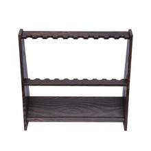RainWeel 10-Hole Wooden Pool Cue Floor Stand, Pool Stick Holder Floor Stand, 10-Cue Billiard Rack, Wooden Billiard Cue Stand, Holds Billiard Cues, Golf Clubs & Fishing Rods, Cue Billiard Sticks Golf Putter Rack Shelf Floor Stand, Sports Supply (10 HOLES SINGLE ROW) - Brown - View 11