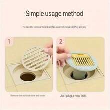 Tapa de drenaje a prueba de olores con filtro de peine - Tapa de sellado a prueba de insectos, dispositivo de drenaje de lavabo/ducha de plástico, elimina los olores, fácil instalación (compatible con la mayoría de los inodoros) - Multicolor - Ver 4