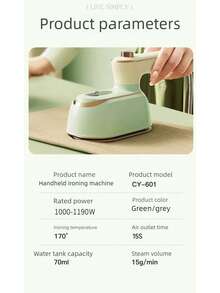 OBOVAY 三合一手持熨衣板和熨斗，适用于迷你熨烫机、便携式旅行蒸汽熨斗、家用衣物蒸汽熨烫设备 - 隨機顏色 - 查看 11