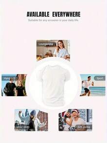 Colección de Verano 2026, Camiseta de Manga Corta Estilo Vacaciones en la Playa para Mujer, Corte Holgado, Estampado de Salty Moms Beach Club Lounge Chair, Top Casual Transpirable, Ropa de Verano para Mamás en la Playa, Estampado de Letras, Camiseta de Manga Corta de Verano para Mujer Adulta, Tejido Transpirable, Adecuada para la Temporada de Regreso a Clases, Ideal para Uso en Exteriores, Regalo Perfecto, Tallas S–7XL: Envío Gratuito, En 24 Horas - Blanco - Ver 5