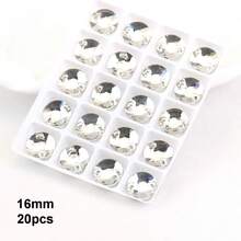 Transparent Clear Glass Crystal, Various Shapes, Shiny Handmade Crystal Rhinestone Decorative Beads, Flat Bottom Drilled Gemstones, DIY Accessories, Can Be Sewn Onto Clothes, Dresses, Bags, Shoes, Brooches, Earrings, Handicrafts - Multicolor - View 44