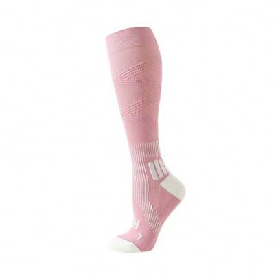 2026 Women's Sports Socks, All Seasons, With Terry Cloth Sole, Colour Block, Long, Compression, For Outdoor Activities.