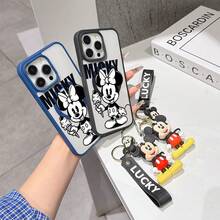 This Disney Mickey Mouse Pattern Lanyard Phone Case Features A Strong Magnetic Closure And Full Coverage Of Acrylic And TPU Material. It's Shockproof, Lightweight, And Suitable For IPhone17/16/11/13/15/15 Plus/15 Pro/15 Pro Max/12/14 Pro Max/11 Pro Max/12 Pro/12 Pro Max/13. It's A Popular Birthday Gift, Business Gift, Durable, Stain-Resistant, And Fingerprint-Resistant New Phone Case For Men And Women. It Also Includes A Mickey Mouse Phone Case And Mickey Mouse Doll Bracelet. Compatible With SamsungGalaxy S20, S21, S22, S23, And S24 Series. It's The Perfect Gift For Friends And Family. This Stylish Phone Case Is Fun, Lightweight, And Durable. IPhone17 Pro Max Phone Case, Minnie Phone Case. - Blue - View 4